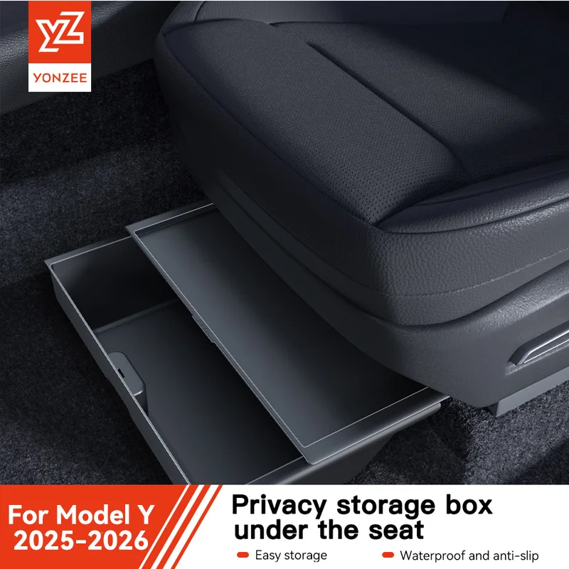 YZ Do Tesla Model Y Juniper 2025-2026 Schowek Pod Siedzenie Akcesoria Samochodowe Organizer Typu Szuflady… YZ Do Tesla Model Y Juniper 2025-2026 Schowek Pod Siedzenie Akcesoria Samochodowe Organizer Typu Szuflady…