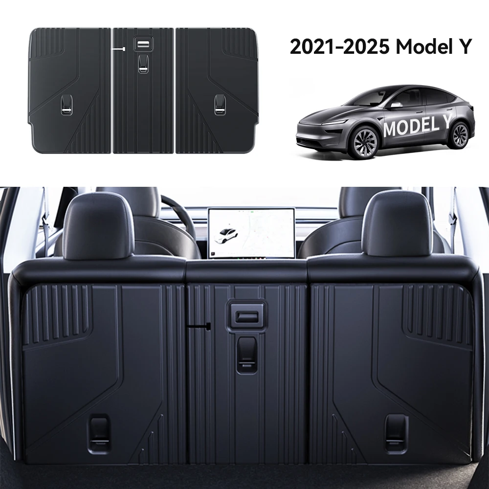 YZ Osłona tylnego siedzenia z TPE do Tesla Model 3 Y Juniper Highland, ochraniacz oparcia, mata do bagażnika…