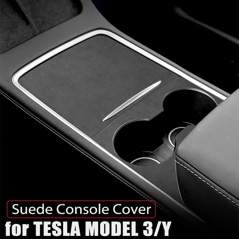 Zamszowa osłona konsoli środkowej do Tesla Model 3 Y 2021-2026 Model Y Juniper 3 Highland, naklejka ochronna… Zamszowa osłona konsoli środkowej do Tesla Model 3 Y 2021-2026 Model Y Juniper 3 Highland, naklejka ochronna…