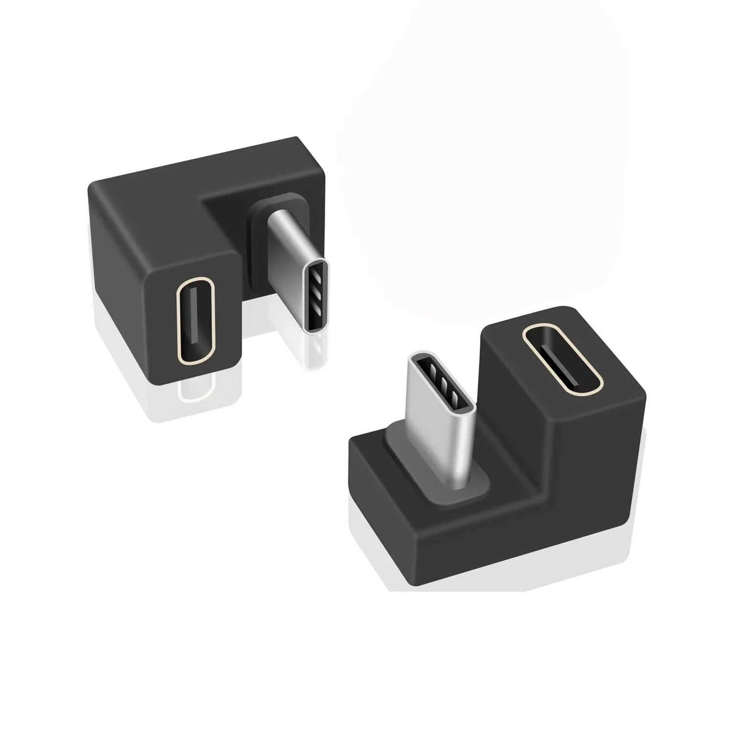 Zestaw 2 adapterów USB-C (męski na żeński) w kształcie litery U, szybki transfer danych 10 Gb/s i konwerter do… Zestaw 2 adapterów USB-C (męski na żeński) w kształcie litery U, szybki transfer danych 10 Gb/s i konwerter do…