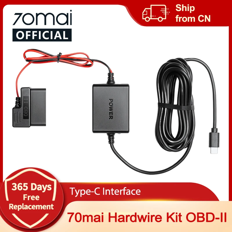 Zestaw do przewodowego podłączenia 70mai z regulacją, interfejs OBD II Type-C, Plug & Play, zestaw OBD 70mai… Zestaw do przewodowego podłączenia 70mai z regulacją, interfejs OBD II Type-C, Plug & Play, zestaw OBD 70mai…