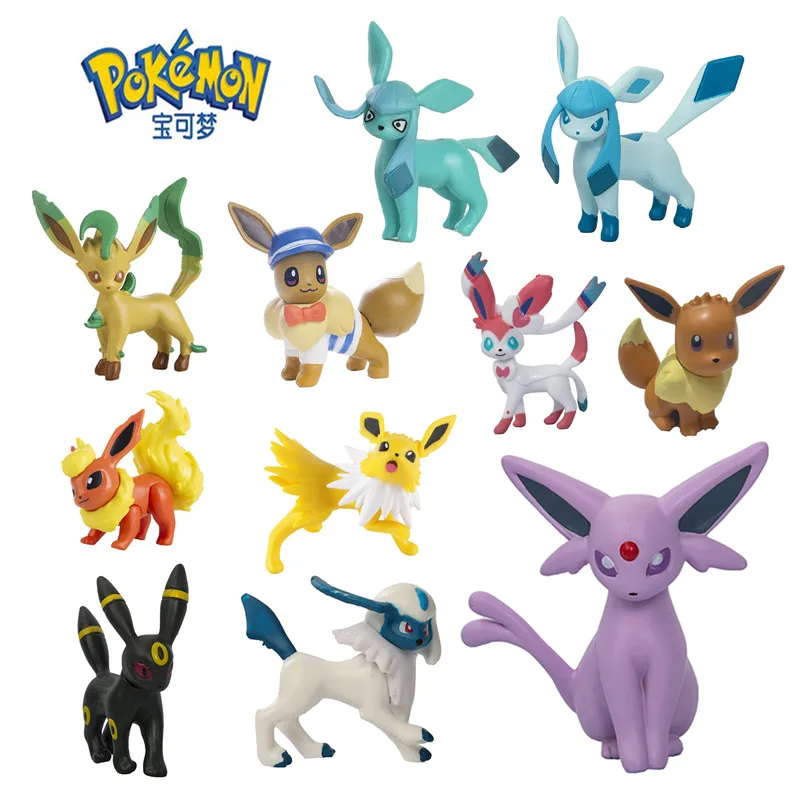 Zestaw figurek akcji Pokemon Anime – Pikachu, Sun Elf, Eevee, Gengar, potwory, modele z kreskówek, zabawki…