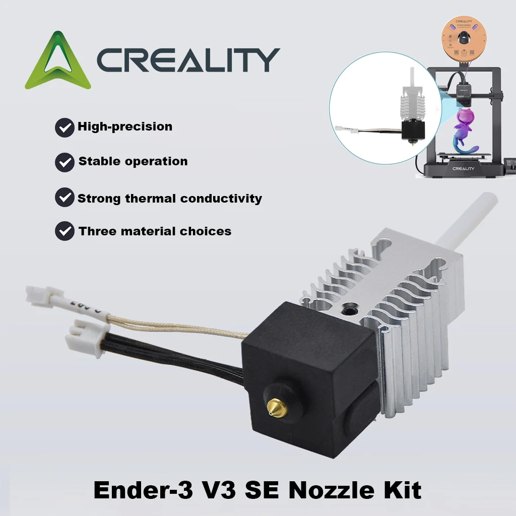 Zestaw hotendu Creality Ender 3 V3 SE, 260 ℃ Blok grzejny hotendu odporny na wysokie temperatury, zestaw… Zestaw hotendu Creality Ender 3 V3 SE, 260 ℃ Blok grzejny hotendu odporny na wysokie temperatury, zestaw…