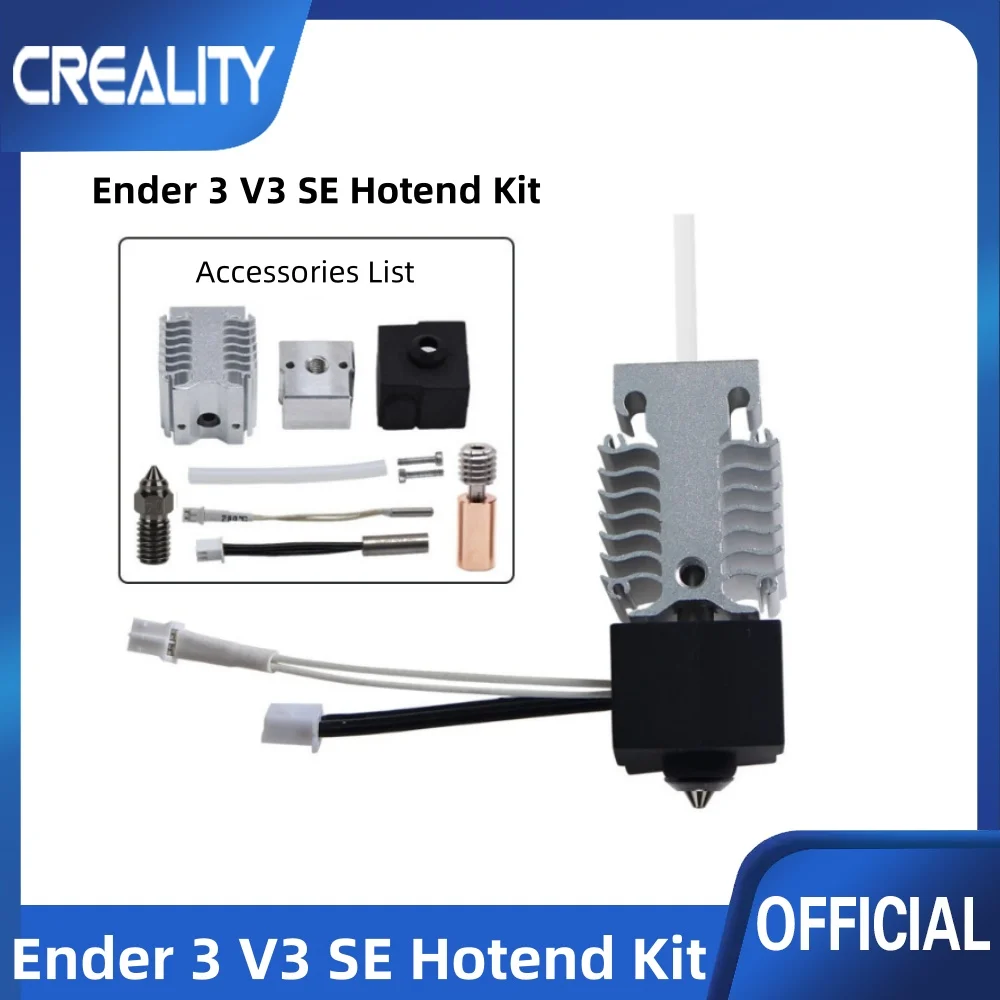 Zestaw Hotendu Creality Ender 3 V3 SE, Głowica J z Blokami Grzejnymi, Stop Tytanu, Bimetaliczny Heatbreak, 24V… Zestaw Hotendu Creality Ender 3 V3 SE, Głowica J z Blokami Grzejnymi, Stop Tytanu, Bimetaliczny Heatbreak, 24V…