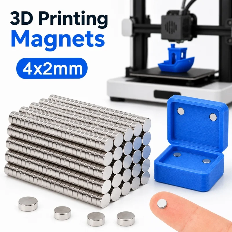 Zestaw narzędzi do druku 3D, magnesy do druku 3D 4x2mm N35 NdFeB, mocne okrągłe magnesy trwałe, narzędzie do…