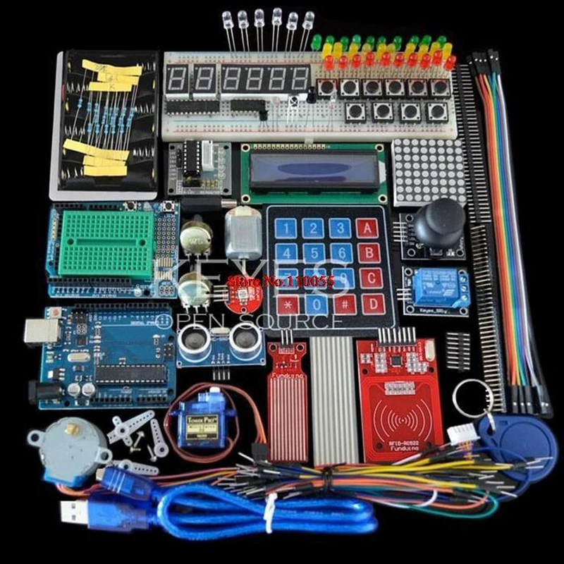 Zestaw startowy dla Arduino Uno R3 – Uno R3 Płytka prototypowa i uchwyt Silnik krokowy / serwo / 1602 LCD… Zestaw startowy dla Arduino Uno R3 – Uno R3 Płytka prototypowa i uchwyt Silnik krokowy / serwo / 1602 LCD…