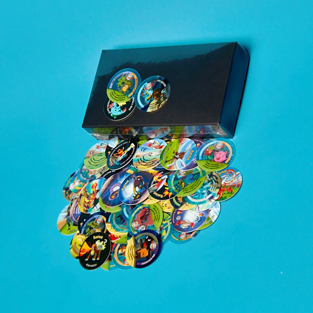 Zestaw Tazos Pokemon League Kompletny Przezroczysty Anime Gra Taps Rzadkie Pogs Kolekcjonerskie Karty Matutano…