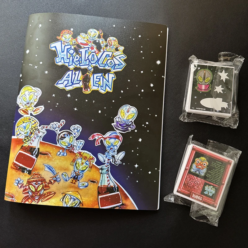 Zestaw Tazos Sabritas Hielocos Alien 60 szt. Karty i Naklejki Album Kolekcjonerski Kompletny Prezent dla… Zestaw Tazos Sabritas Hielocos Alien 60 szt. Karty i Naklejki Album Kolekcjonerski Kompletny Prezent dla…