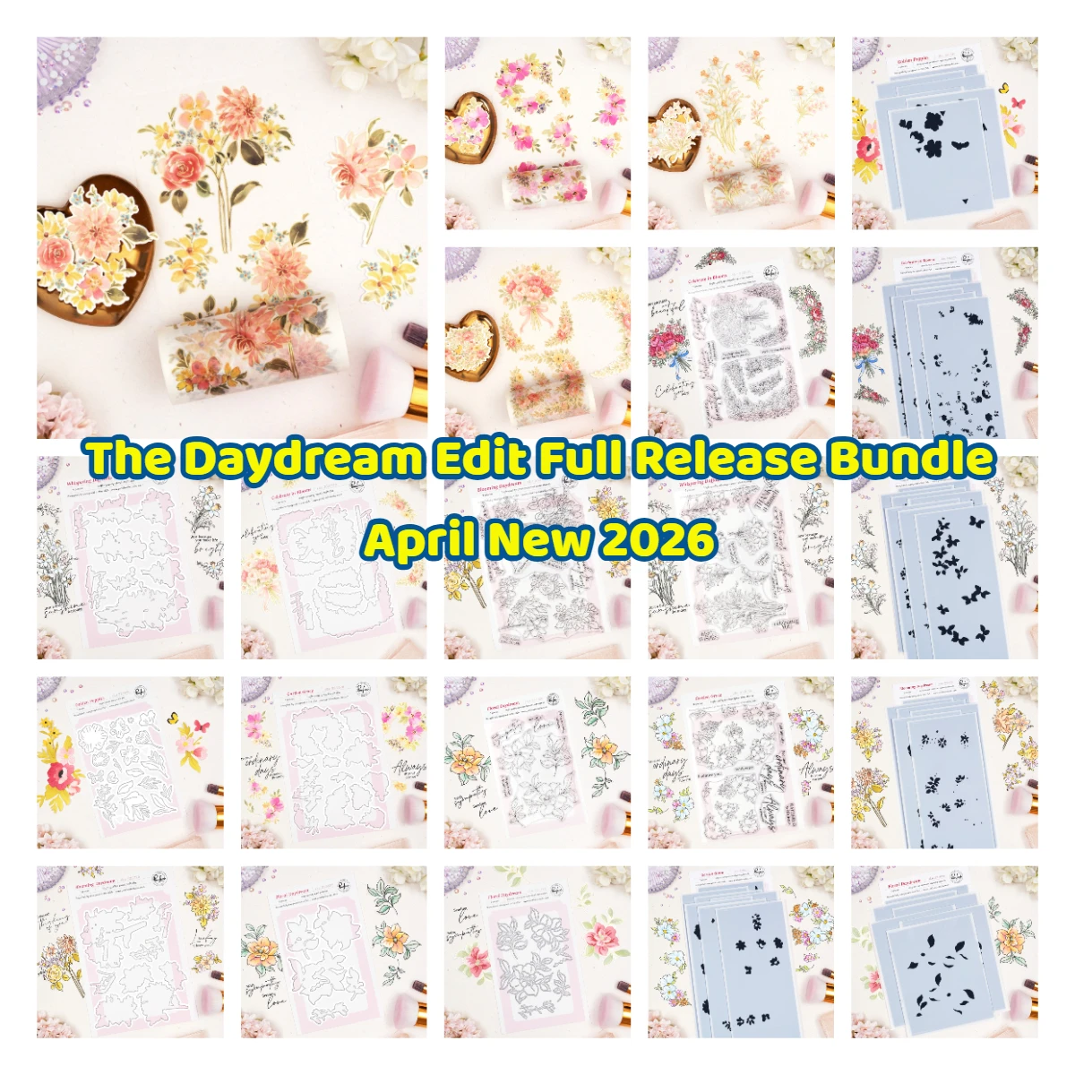 Zestaw wykrojników, stempli i szablonów do scrapbookingu The Daydream Edit Full Release Bundle, metalowe… Zestaw wykrojników, stempli i szablonów do scrapbookingu The Daydream Edit Full Release Bundle, metalowe…