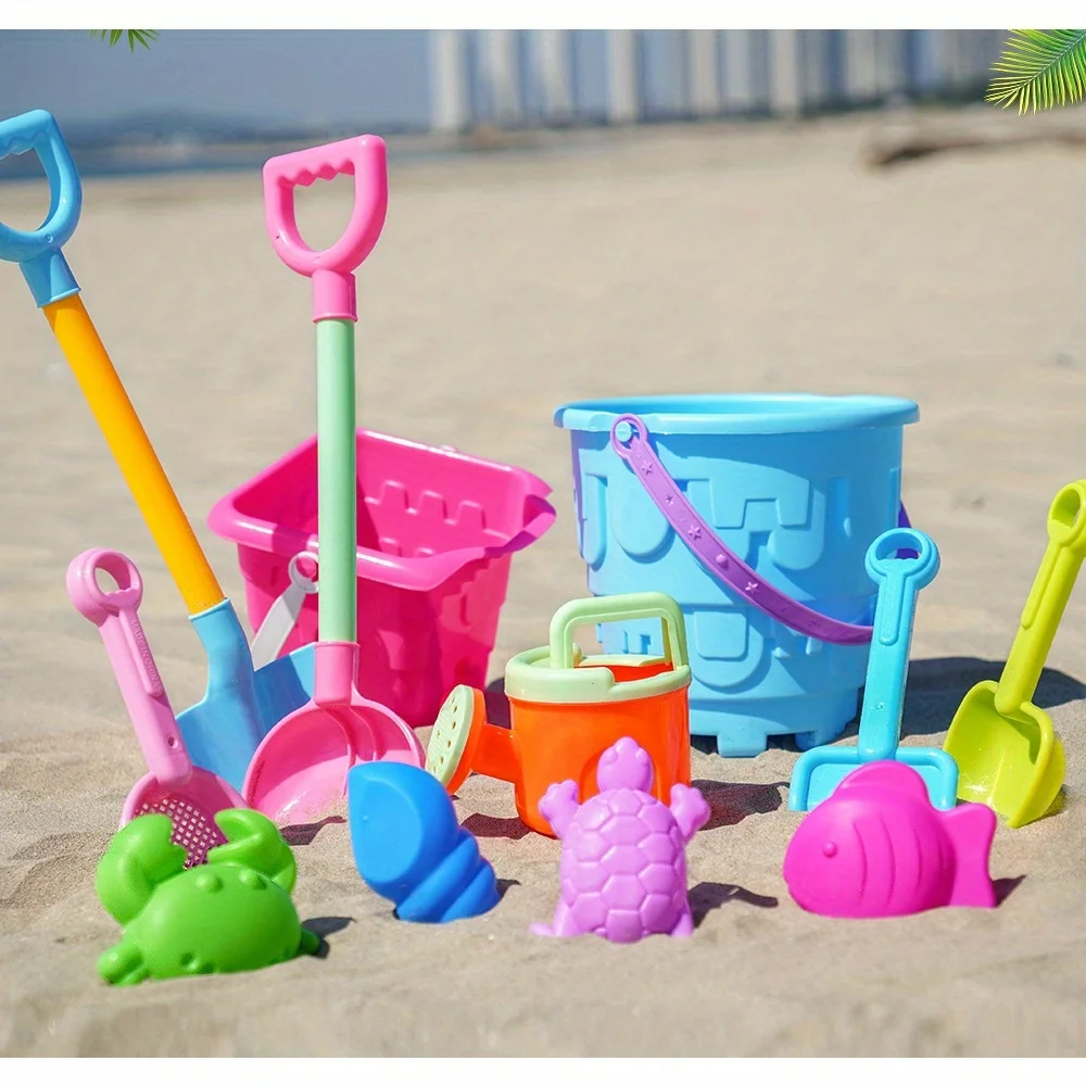 Zestaw zabawek plażowych dla dzieci Dziecko bawiące się w wodzie i piasku Duża łopata do piasku Wiadro plażowe…