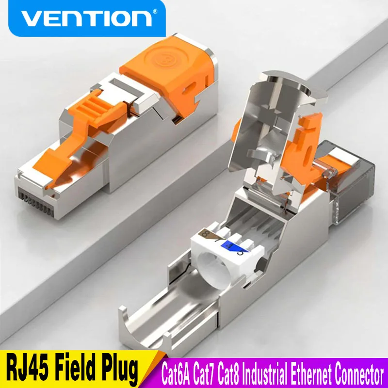 Złącza RJ45 Cat8 Cat7 Cat6A Metalowa wtyczka bez narzędzi Łatwe zakończenie Wtyczka 2000 MHz 40G LAN Kabel… Złącza RJ45 Cat8 Cat7 Cat6A Metalowa wtyczka bez narzędzi Łatwe zakończenie Wtyczka 2000 MHz 40G LAN Kabel…