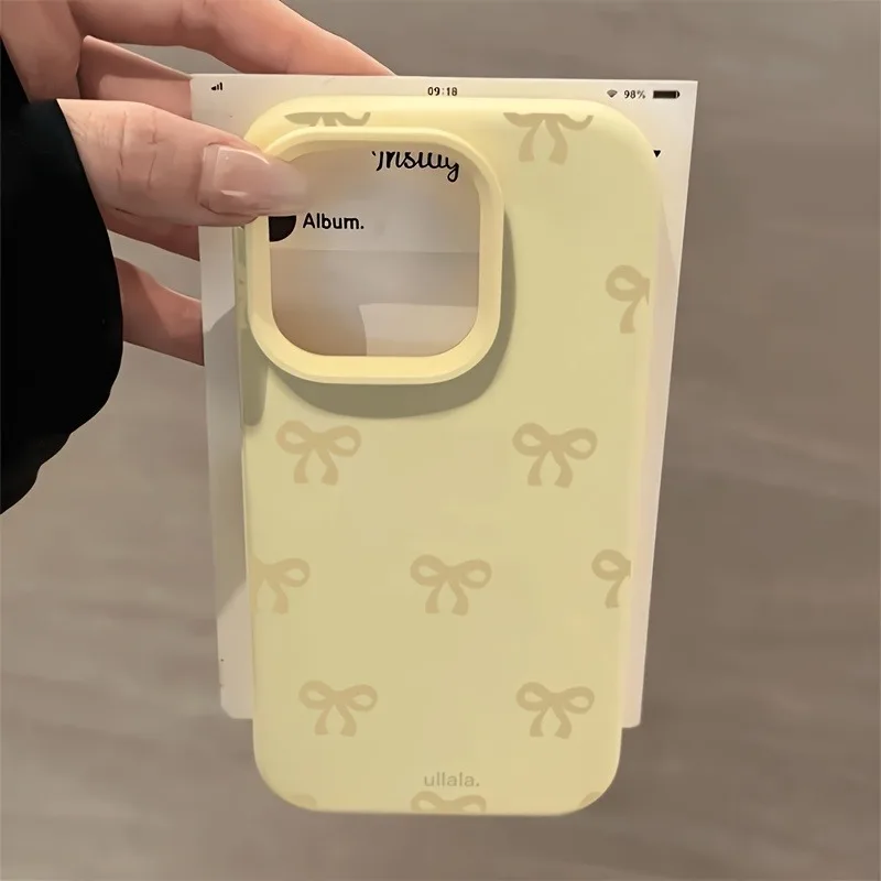 Żółte etui na telefon z nadrukiem kokardek do iPhone 17 11 12 13 14 15 16 Pro Max, silikonowe etui na iPhone… Żółte etui na telefon z nadrukiem kokardek do iPhone 17 11 12 13 14 15 16 Pro Max, silikonowe etui na iPhone…