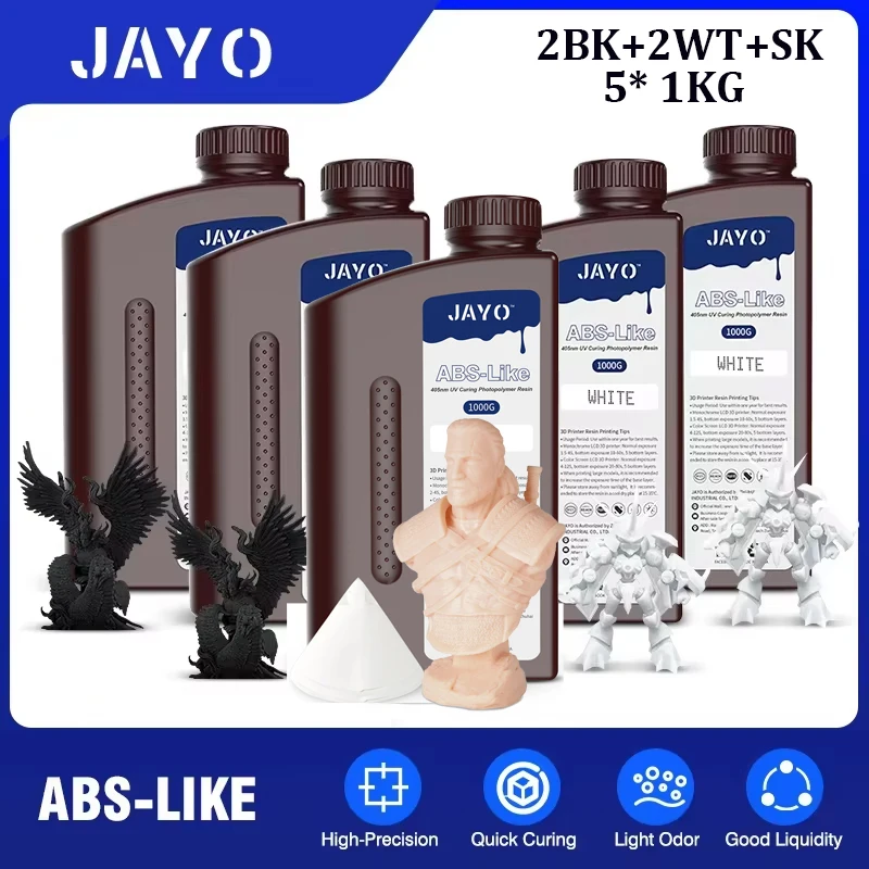 Żywica do druku 3D JAYO Fotopolimer podobny do ABS o wysokiej precyzji 405nmUV płynna żywica odpowiednia do… Żywica do druku 3D JAYO Fotopolimer podobny do ABS o wysokiej precyzji 405nmUV płynna żywica odpowiednia do…